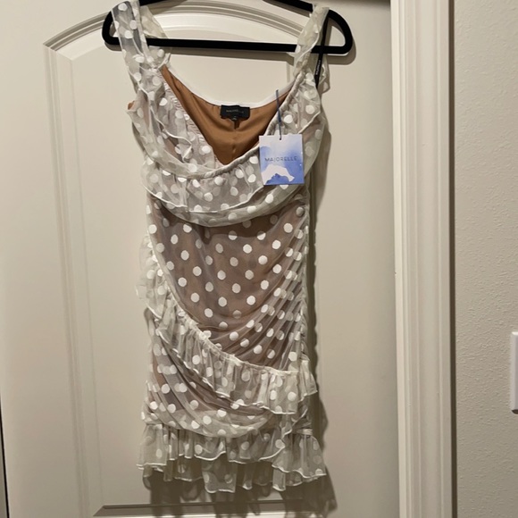 MAJORELLE Dresses & Skirts - White Polka Dot Party Dress